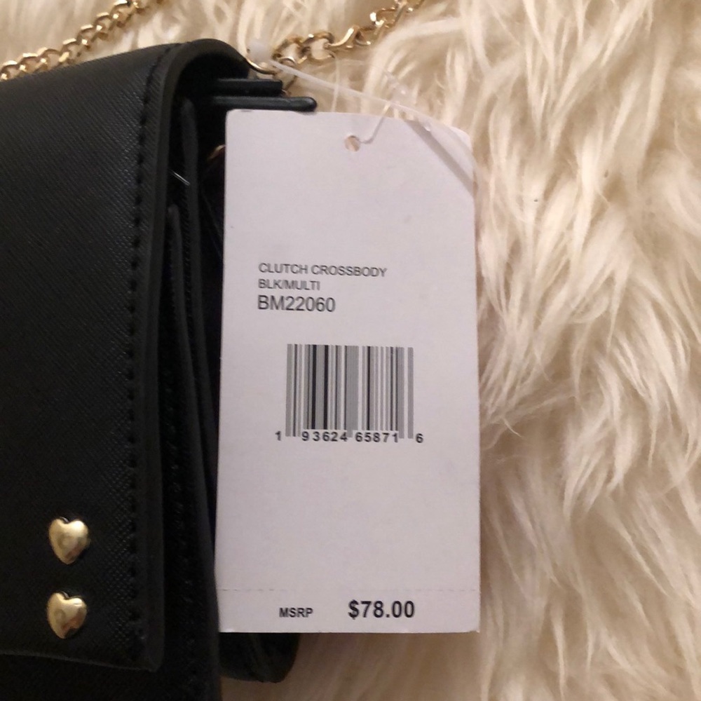 NWT 💗Betsey Johnson💗 black clutch crossbody - Picture 3 of 12